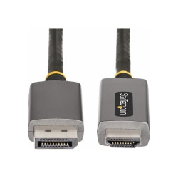 StarTech.com 6ft (2m) DisplayPort to HDMI Adapter Cable, 8K 60Hz, 4K 144Hz, HDR10, DP 1.4 to HDMI 2.1 Active Video Converter