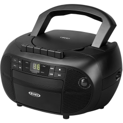 JENSEN CD-550 Portable Stereo Cassette Recorder & CD Player with AM/FM Radio - 1 x Disc Integrated Stereo Speaker - MP3, CD-DA - Auxiliary Input