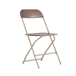 Flash Furniture HERCULES Series Premium Plastic Folding Chair, Brown