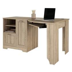 Realspace® Magellan 60"W Corner Desk, Blonde Ash