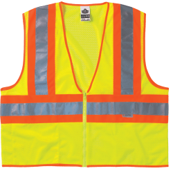 Ergodyne GloWear Safety Vest, Type R Class 2, L/XL, 2-Tone Lime, 8230Z