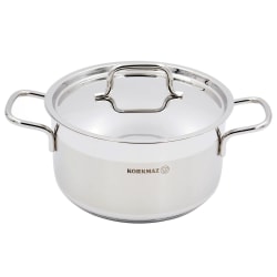 Korkmaz Alfa 2-Piece Stainless Steel Casserole Dish With Lid, 4L, Silver