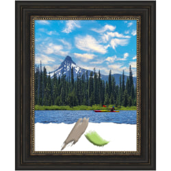 Amanti Art Rectangular Narrow Picture Frame, 15" x 18", Matted For 11" x 14", Accent Bronze