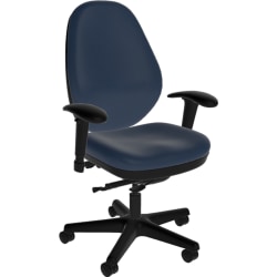 Sitmatic GoodFit Ergonomic Fabric High-Back Office Chair, Navy/Black
