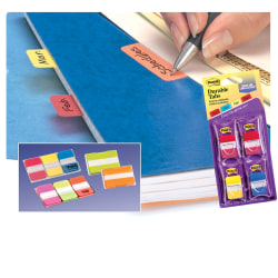 Post-it Durable Tabs, 2 in. x 1.5 in., Pack of 44 Tabs, Red, Canary Yellow
