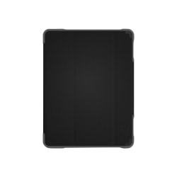 STM dux Plus Duo - Flip cover for tablet - polycarbonate, thermoplastic polyurethane (TPU) - black - for Apple 10.2-inch iPad (7th generation)