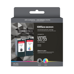 Office Depot® Brand Remanufactured Black And Tri-Color Ink Cartridge Replacement For Lexmark™ 32, 33, Pack Of 2, ODL32, 33