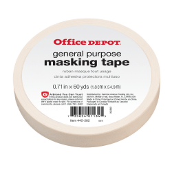 Office Depot® Brand General-Purpose Masking Tape, 0.71" x 60 Yd.