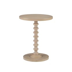 Powell Jarsky Round Spindle Side Table, 22-1/4"H x 17"W x 17"D, Natural