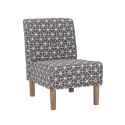 Linon Winston Accent Chair, Smokey Gray/White