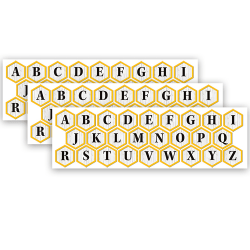 Eureka 4" Deco Letters, The Hive, 96 Letters Per Pack, Set Of 3 Packs
