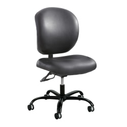 Safco® Alday™ 24/7 Task Chair, Faux Leather, Black