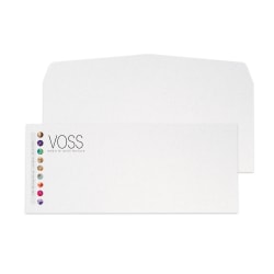 Custom Full-Color Flat Print Envelopes, #10, 4-1/8" x 9-1/2", 100% Recycled, White, Box Of 250