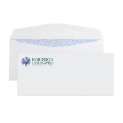 Custom #10, Full-Color, Security Tint Business Envelopes, 4-1/8" x 9-1/2", White Wove, Box Of 250