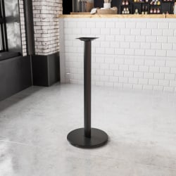 Flash Furniture Round Restaurant Table Base With Bar Height Column, 42"H x 18"W x 18"D, Black