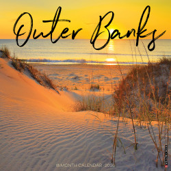 2026 Willow Creek Press Scenic Monthly Wall Calendar, 12" x 12", Outer Banks, January To December, 52242