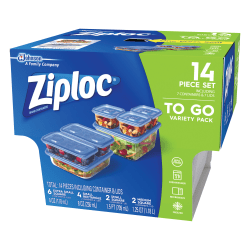 Ziploc® 7-Piece Plastic Food Storage Container Set, Clear