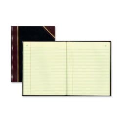 Rediform Black Texhide Cover Record Books - 150 Sheet(s) - Thread Sewn - 8.37"x10.37" Sheet Size - Black - 56211