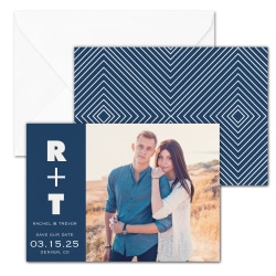 Custom Full-Color Save The Date Announcements With Envelopes, 7" x 5", You + Me, Box Of 25 Cards