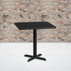 Flash Furniture Square Hospitality Table With X-Style Base, 31-3/16"H x 30"W x 30"D, Black