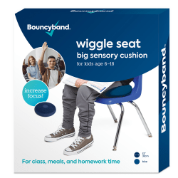 Bouncyband Big Wiggle Seat Sensory Cushion, 13", Blue