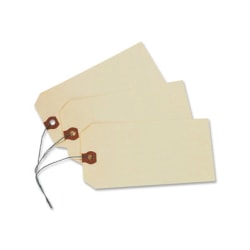 Avery® Manila "G" Shipping Tags - 2.75" Length x 1.37" Width - Rectangular - Wire Fastener - 1000 / Box - Manila