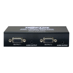 Tripp Lite Dual VGA & Audio over Cat5/Cat6 Video Extender Receiver EDID 300' - Video/audio extender - receiver - over CAT 5/6 - 2 ports - up to 56.8 miles - for P/N: B132-002A-2, B132-004A-2