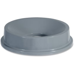 Rubbermaid Commercial Brute 32-Gallon Container Funnel Top Lids - Round - 22.3" Diameter - Plastic - Gray - 4 / Carton