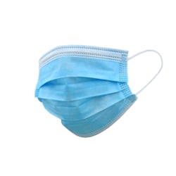 JCJZ 3-Ply Pleated Disposable Face Mask, Adult, One Size, Box Of 50