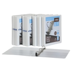 Office Depot® Heavy-Duty 3-Ring Binder, 1" D-Rings, Black, Pack Of 12