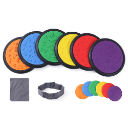 Kore Design Sensory Game Tiles, Assorted Colors, Two Sizes 10.23" & 4", Classic Colors