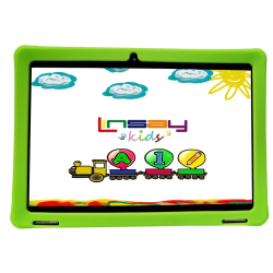 Linsay Octa Core Tablet, 10.1", 4GB Memory, 128GB Storage, Android 13, With Green Kids Defender Case