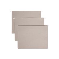 Smead Hanging File Folders, Letter Size, Gray, Box Of 25 Folders