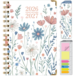 2026-2027 Excello Brands 14-Month Academic Year Hardcover Weekly/Monthly Fashion Planner, 5-1/2" x 8", Colorful Botanicals, May To June, Total Qty 1