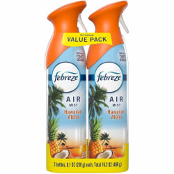 Febreze Air Mist Air Freshener Spray - Spray - 8.1 fl oz (0.3 quart) - Hawaiian Aloha - Odor Neutralizer, Long Lasting - 2 / Pack