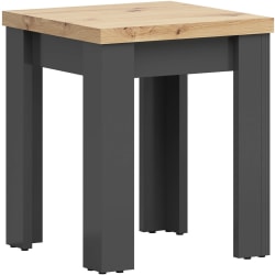 Lifestyle Solutions Essex Tall Side Table, 17"H x 19-3/4"W x 17"D, Dark Gray/Natural