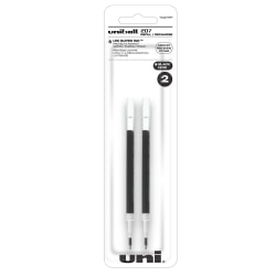 uni-ball® 207™ Retractable Gel Pen Refills, Medium Point, 0.7 mm, Black Ink, Pack Of 2 Refills