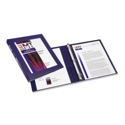 Avery® Frame View 3-Ring Binder With Locking One-Touch EZD™ Rings, 1/2" D-Rings, 50% Recycled, Navy
