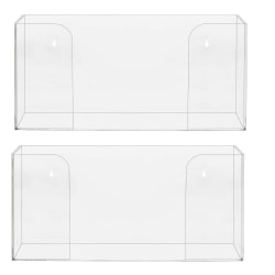 Alpine AdirMed Single Box Capacity Acrylic Glove Dispensers, 5-5/16"H x 10-1/4"W x 3-1/2"D, Clear, Pack Of 2 Dispensers