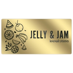 Custom 1-Color Foil-Stamped Labels And Stickers, 2" x 4" Rectangle, Box Of 500 Labels
