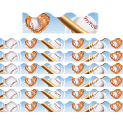 Eureka School Deco Trim, Baseball, 37' Per Pack, Set Of 6 Packs