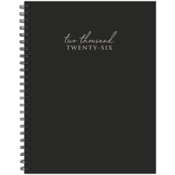 2026 Willow Creek Press Softcover Weekly/Monthly Planner, 6-1/2" x 8-1/2", Contemporary Black (Trilingual), January To December, 57759