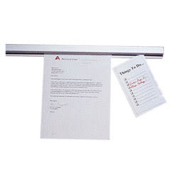 Advantus Grip-A-Strip® Display Rail, 1-1/2" x 24", Satin Finish Gray