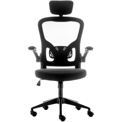 Urban Factory Ergo: Simple Adjustable Office Chair - 5-star Base - Black - Fabric, Rubber, Plastic - Armrest - 1 Piece