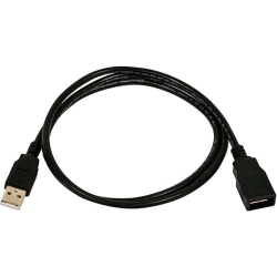 Monoprice 3ft USB 2.0 A Male to A Female Extension 28/24AWG Cable (Gold Plated) - 3 ft USB Data Transfer Cable - 5432