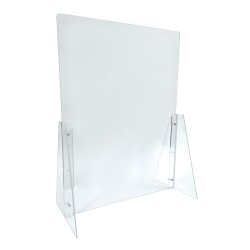 Azar Displays Counter Cashier Shields, 31-1/2"H x 23-1/2"W x 11"D, Clear, Pack Of 2 Shields