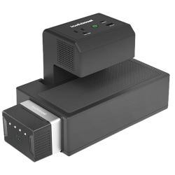 Luxor EdgePower™ Desktop Charging Station System, Black/Silver, KBEP-2B1C1