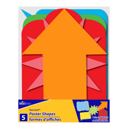 Royal Brites Pre-Cut Poster Board Shapes, 11" x 14", Assorted Colors, Pack Of 5