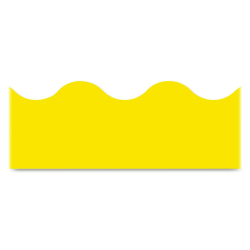 Trend solid-colored Terrific Trimmers - (Scalloped) Shape - Reusable, Durable, Precut - 2.25" Width x 468" Length - Yellow - 1 / Pack