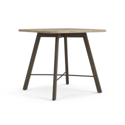 HON Scramble Wood Soft Square End Table, 22"H x 24"W x 24"D, Kingswood Walnut/Florence Walnut